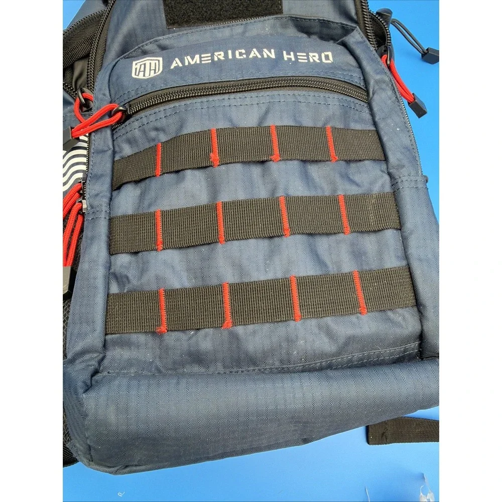 Lew's 3700 Tackle Backpack American Hero W/ Utility Box Fishing Gear Blue